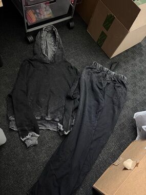 Black Wide Leg Lounge Pants - Brand Unspecified